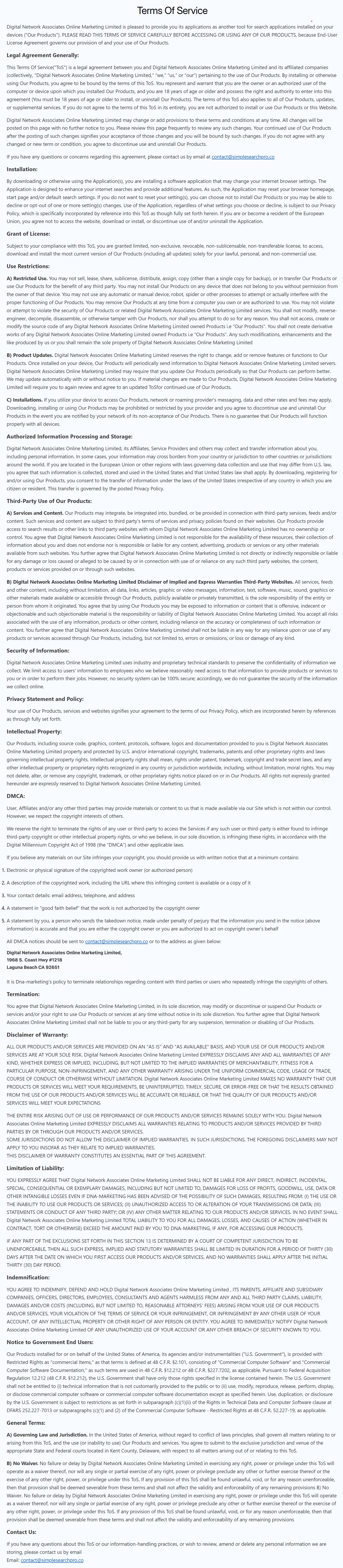 Terms of Service