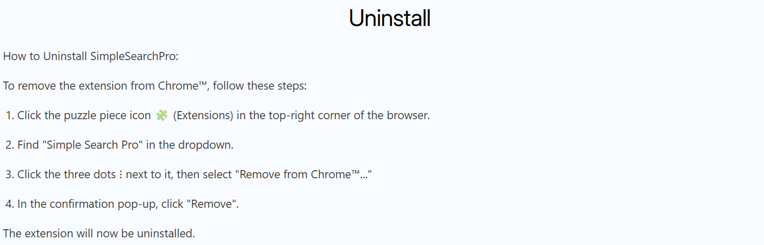 Uninstall